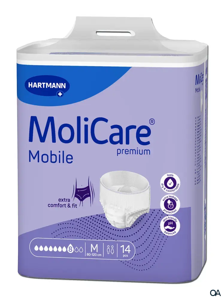 MoliCare® Premium Mobile 8 Tropfen Inkontinenz-Einweghosen, Größe M, 80-120 cm
