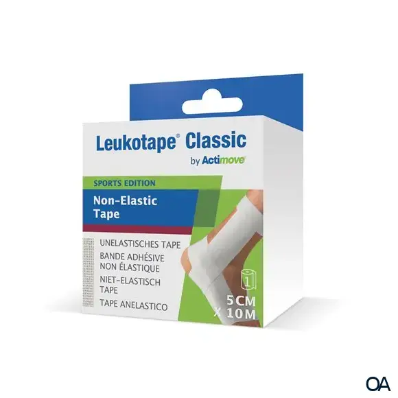 Leukotape® classic by Actimove Sports Edition - starres Tape, weiß, 5 cm x 10 m