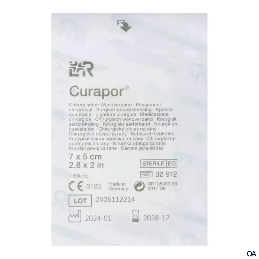 Curapor® Chirurgischer Wundverband steril, 7 x 5 cm