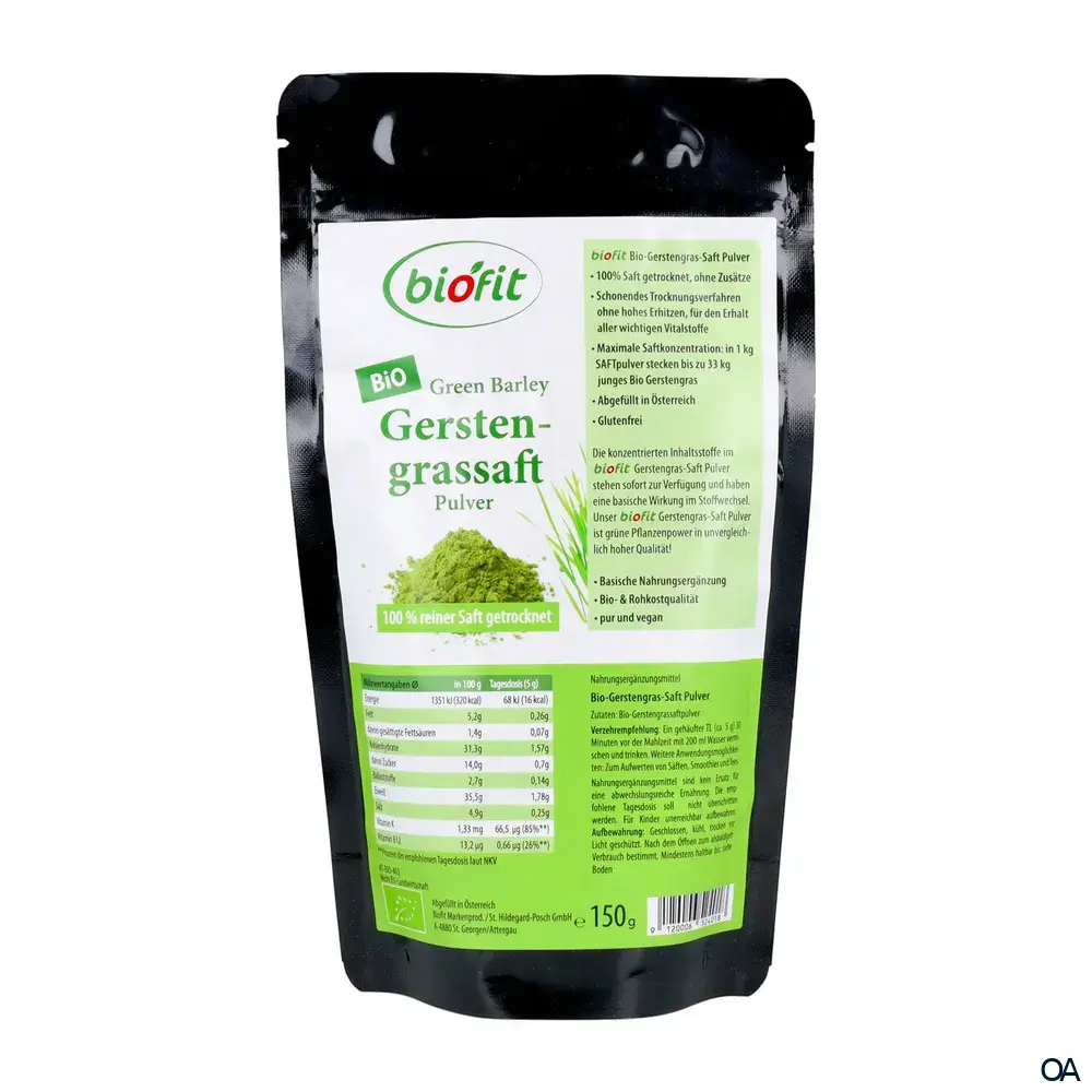 biofit Bio Green Barley Gerstengrassaft Pulver