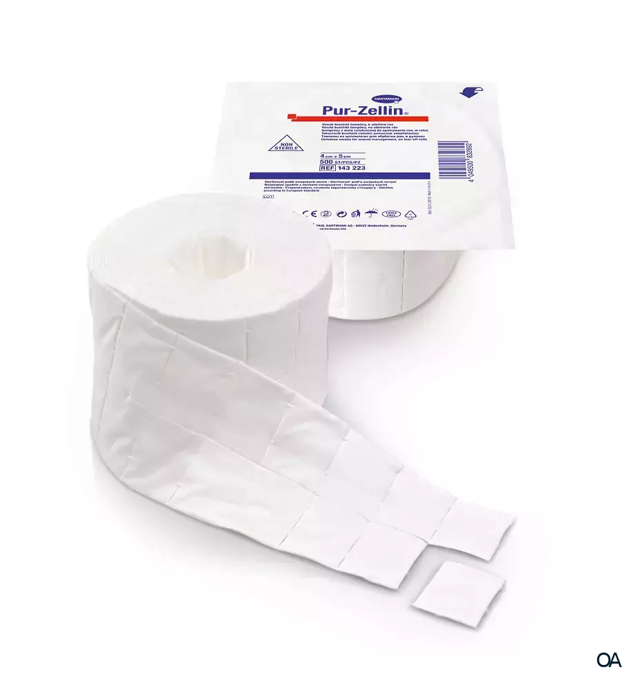 Pur-Zellin® Zellstofftupfer Rolle (500 Stück), unsteril, 4 x 5 cm