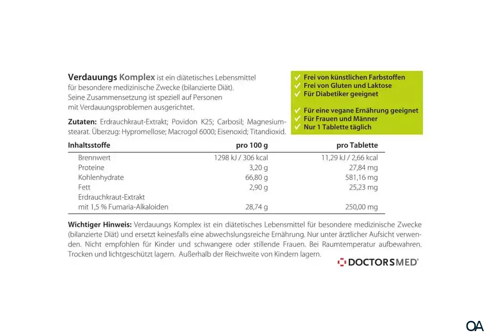 Doctorsmed® Verdauungs Komplex Tabletten