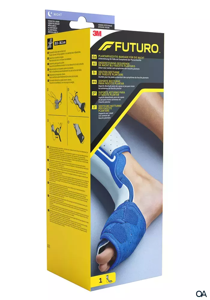 FUTURO™ Plantarfasziitis-Bandage für die Nacht, anpassbar FUTURO™ Plantarfasziitis-Bandage für die Nacht, anpassbar