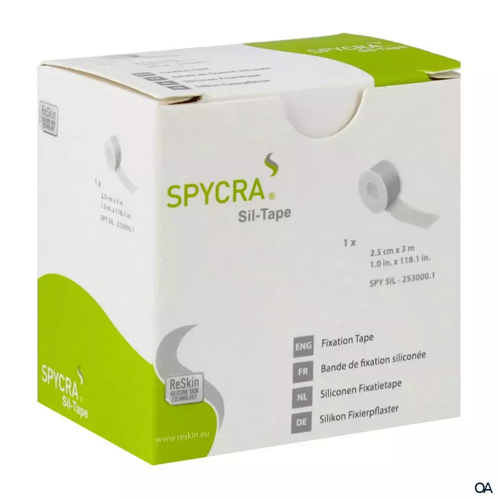 SPYCRA® Sil-Tape Silikon Fixierpflaster 2,5 cm x 3 m