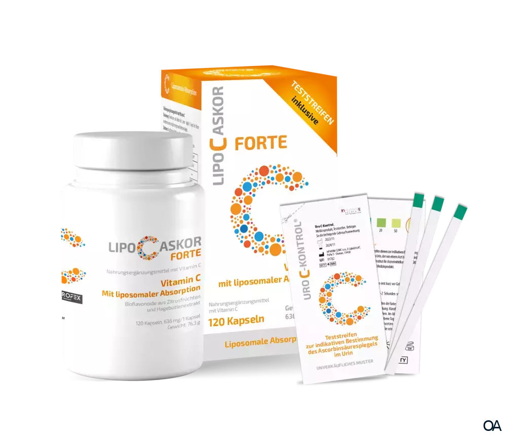Lipo C Askor Forte Kapseln mit Teststreifen