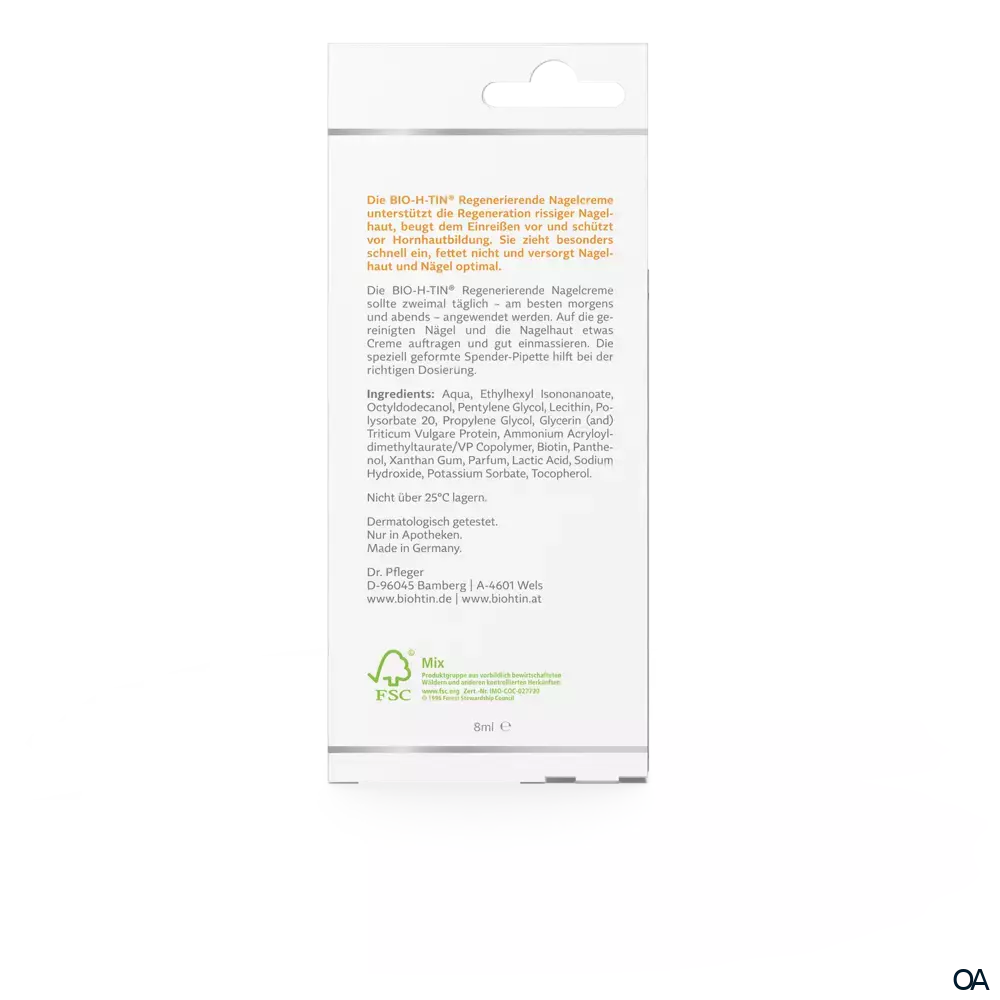 BIO-H-TIN® Regenerierende Nagelcreme BIO-H-TIN® Regenerierende Nagelcreme