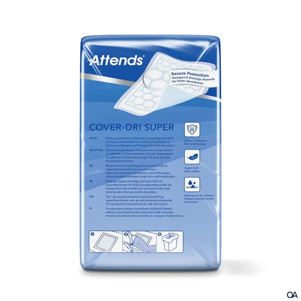 Attends Cover-Dri Plus Einmal-Schutzauflagen 60 x 60 cm Attends Cover-Dri Plus Einmal-Schutzauflagen 60 x 60 cm