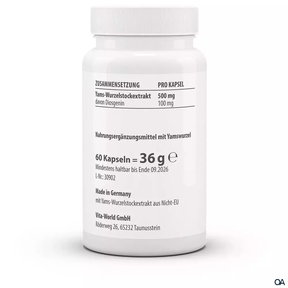 Vitaworld Mexican Wild Yams 500 mg Kapseln Vitaworld Mexican Wild Yams 500 mg Kapseln