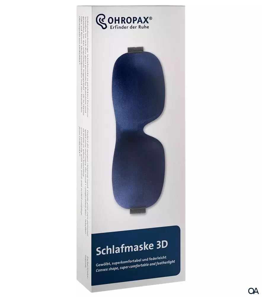 Ohropax Schlafmaske 3D Blau mit Aufbewahrungsbeutel Ohropax Schlafmaske 3D Blau mit Aufbewahrungsbeutel