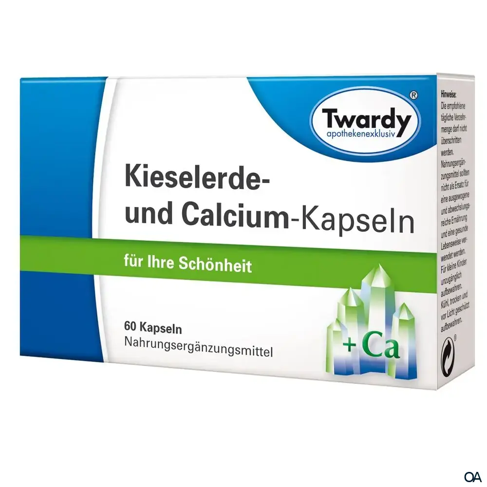Twardy Kieselerde‐ und Calcium‐Kapseln Twardy Kieselerde‐ und Calcium‐Kapseln