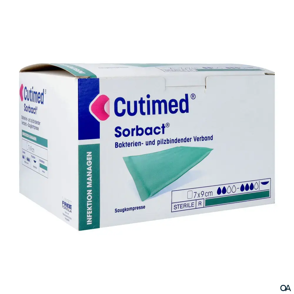 Cutimed® Sorbact® Saugkompresse steril, 7 x 9 cm
