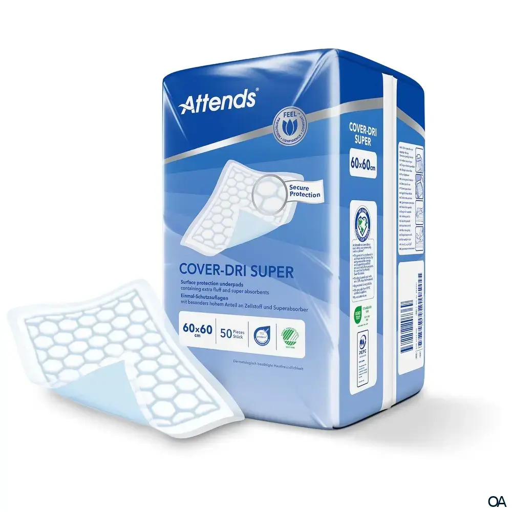 Attends Cover Dri Super Einmal-Schutzauflagen 60 x 60 cm Attends Cover Dri Super Einmal-Schutzauflagen 60 x 60 cm