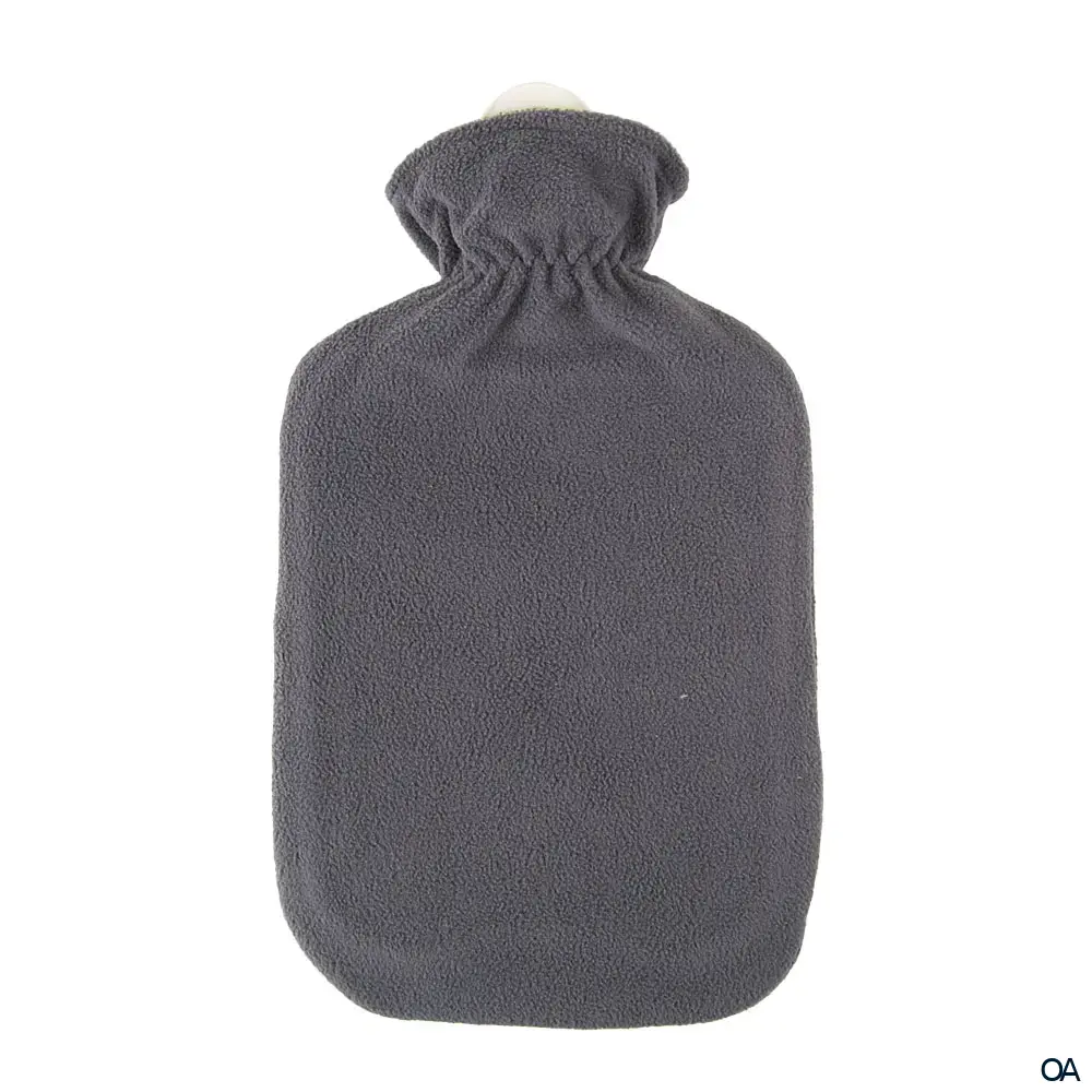 Sänger Wärmflasche Fleecebezug grau - 2,0L