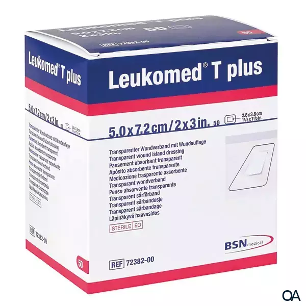 Leukomed ® T plus Transparenter Wundverband mit Wundauflage 5 x 7,2 cm
