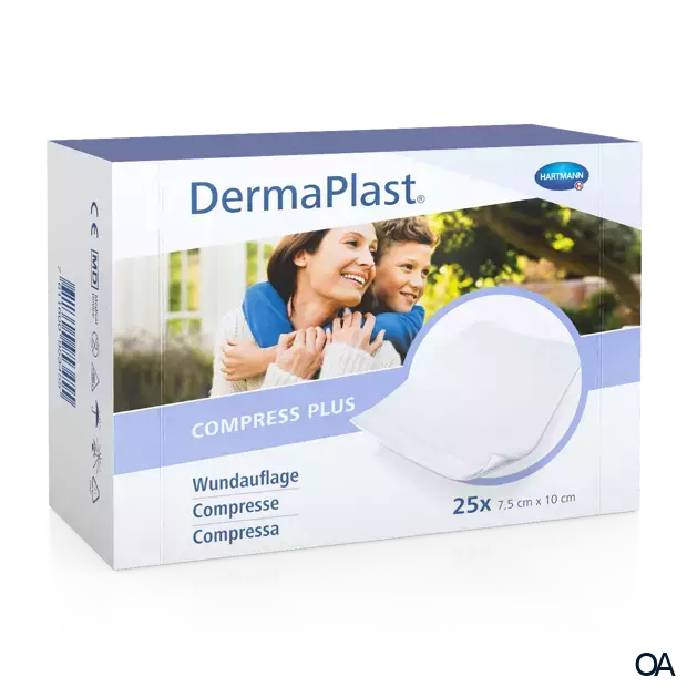 DermaPlast® Compress Plus Saugfähige Kompresse 7.5 x 10 cm DermaPlast® Compress Plus Saugfähige Kompresse 7.5 x 10 cm