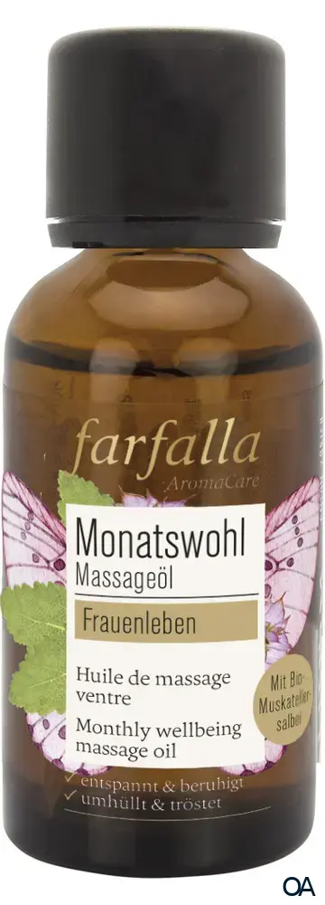 Farfalla Frauenleben, Muskatellersalbei, Monatswohl Massageöl