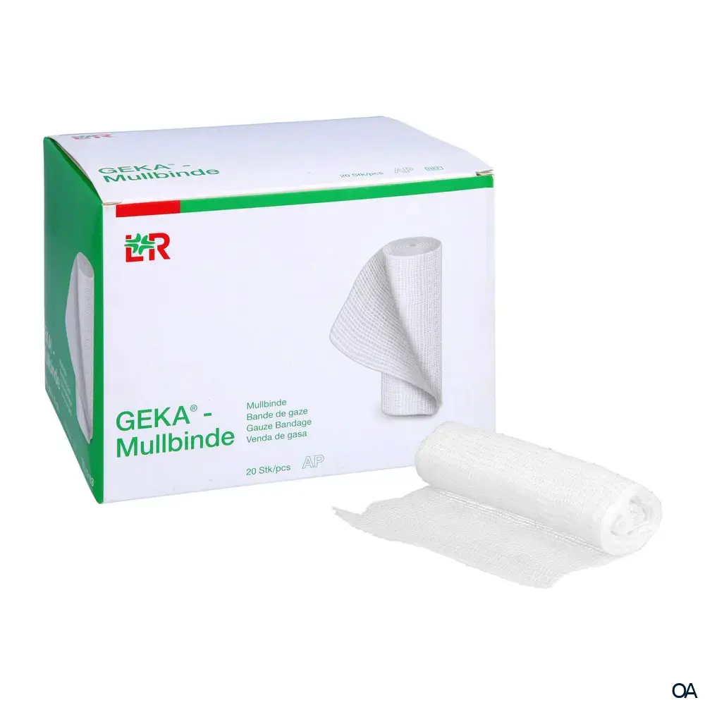 Geka® Mullbinden Starre Fixierbinden, lose, unsteril, 4 cm x 4 m