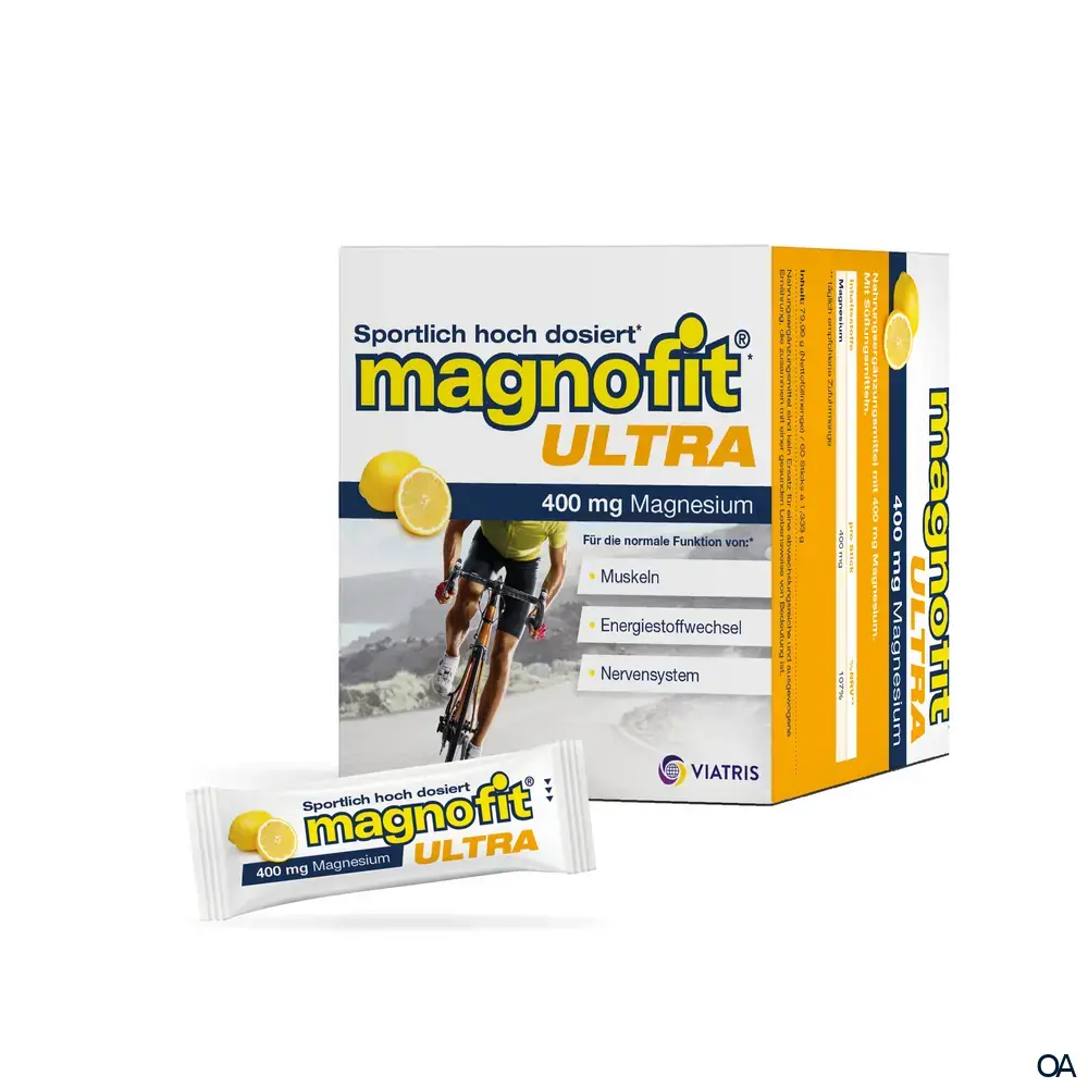 Magnofit Magnofit® ULTRA Direktgranulat Sticks - Sportlich hoch dosiert mit ...