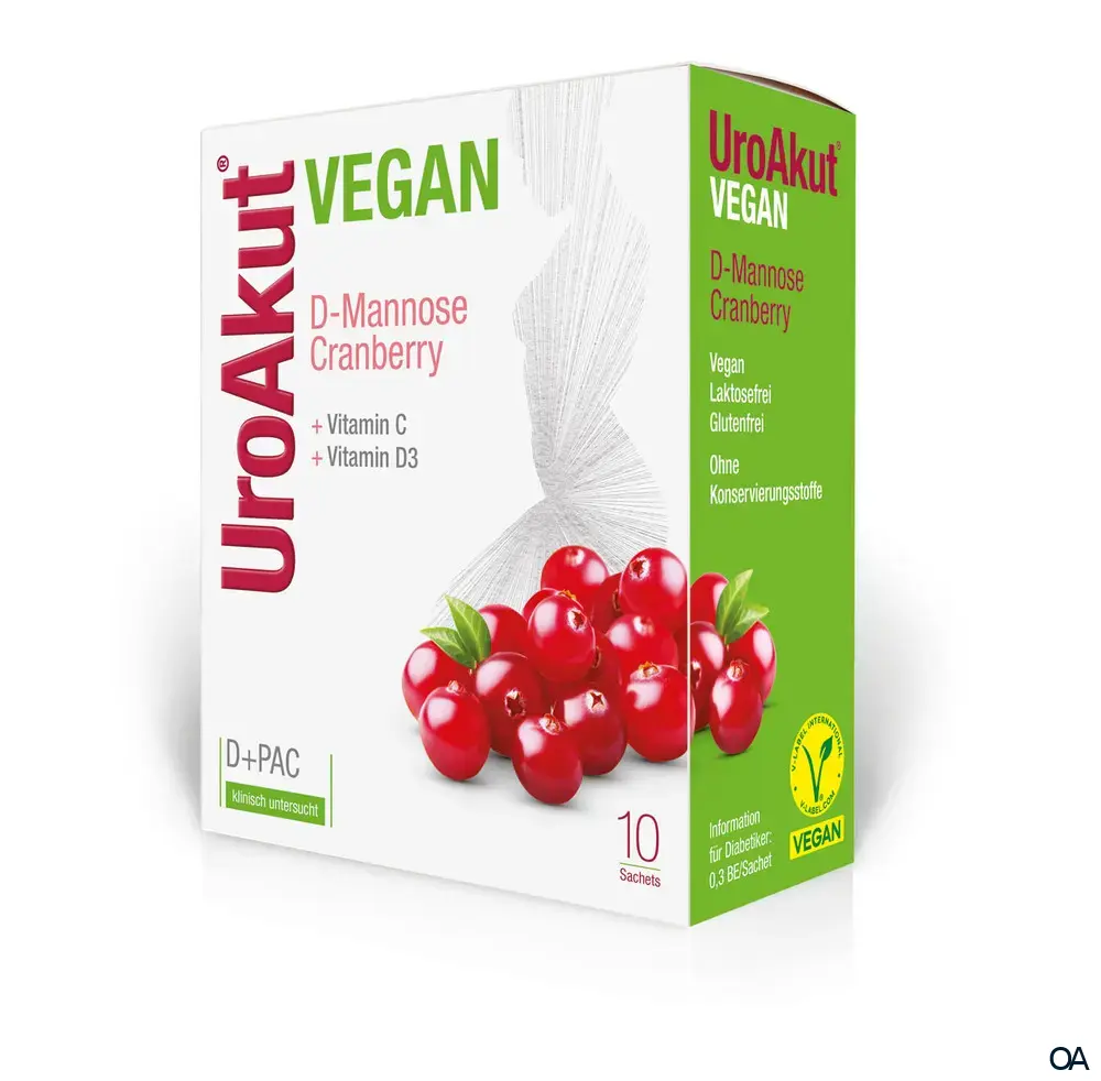 Biogelat UroAkut® vegan D-Mannose plus Cranberry Sachets Biogelat UroAkut® vegan D-Mannose plus Cranberry Sachets