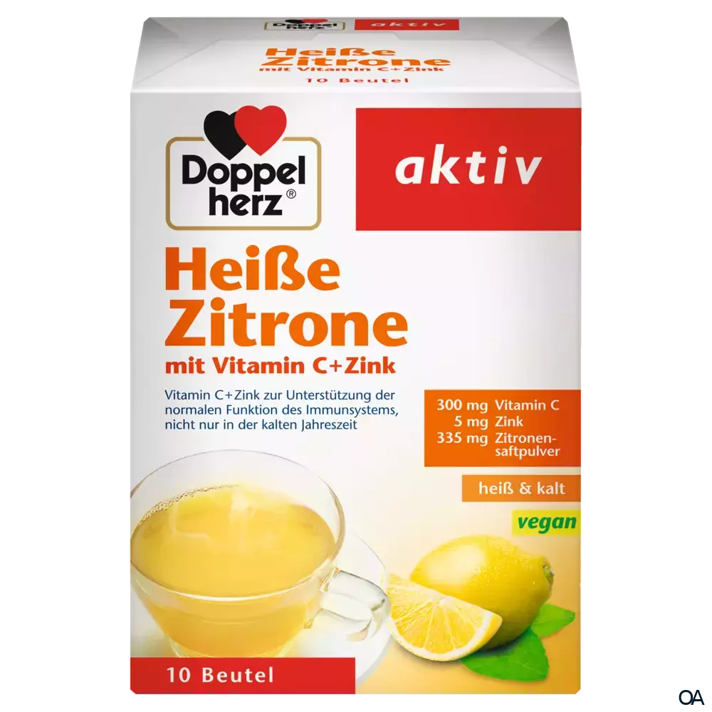 Doppelherz aktiv Heiße Zitrone mit Vitamin C + Zink Sachets Doppelherz aktiv Heiße Zitrone mit Vitamin C + Zink Sachets