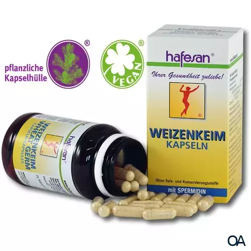 hafesan Weizenkeim mit SPERMIDIN Kapseln hafesan Weizenkeim mit SPERMIDIN Kapseln