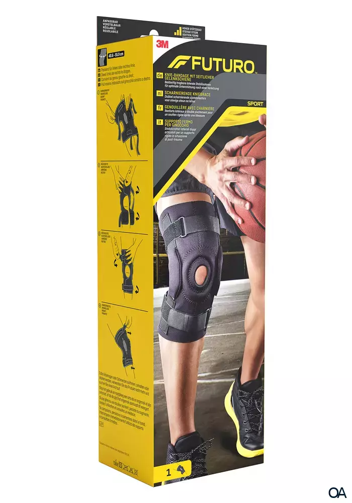 FUTURO™ Sport Kniebandage mit seitlicher Gelenkschiene, verstellbar