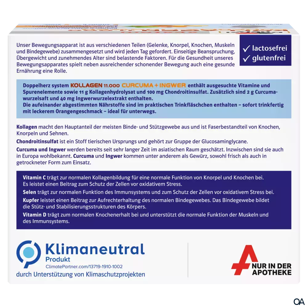 Doppelherz system KOLLAGEN 11.000 CURCUMA + INGWER Trinkfläschchen Doppelherz system KOLLAGEN 11.000 CURCUMA + INGWER Trinkfläschchen