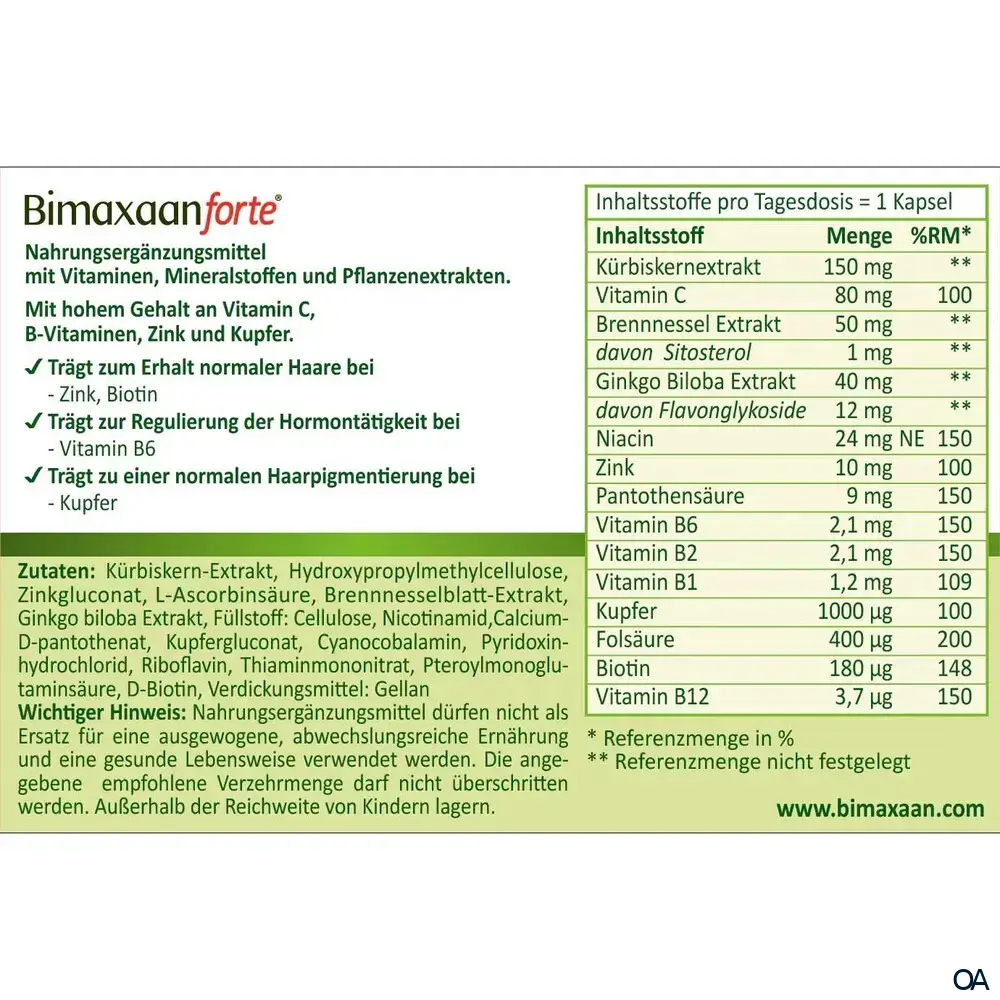 Bimaxaan forte® Haarkapseln