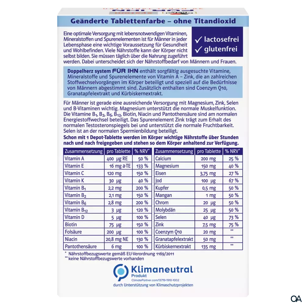 Doppelherz system Für Ihn Depot-Tabletten Doppelherz system Für Ihn Depot-Tabletten