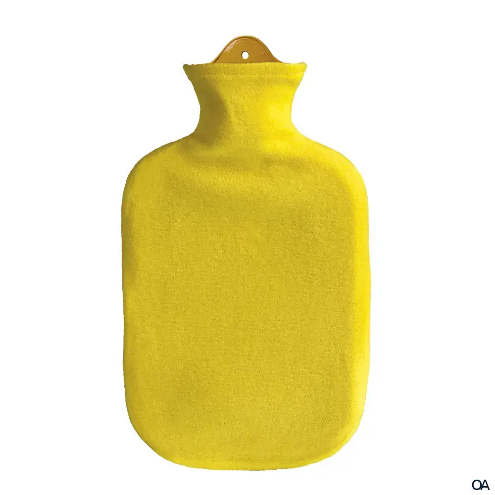 Sänger Wärmflasche mit Konturbezug, gelb - 2,0L