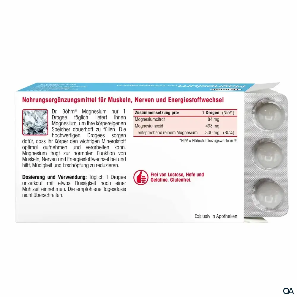 Dr. Böhm® Magnesium nur 1 x täglich Dragees