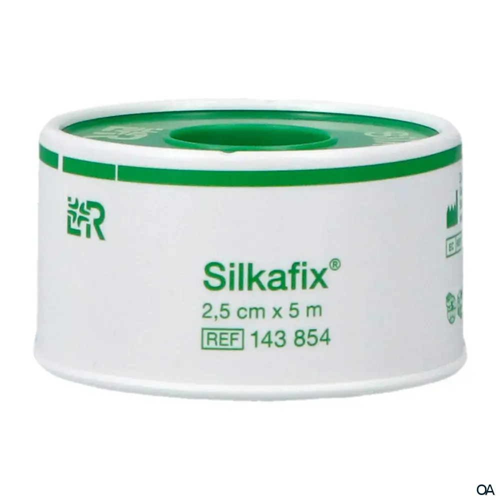 Silkafix® Heftpflaster 2,5 cm x 5 m Rolle auf Kunststoff-Knipsspule Silkafix® Heftpflaster 2,5 cm x 5 m Rolle auf Kunststoff-Knipsspule