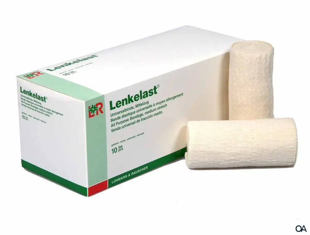 Lenkelast® Mittelzügige Universalbinde, einzeln verpackt, 10 cm x 5 m Lenkelast® Mittelzügige Universalbinde, einzeln verpackt, 10 cm x 5 m