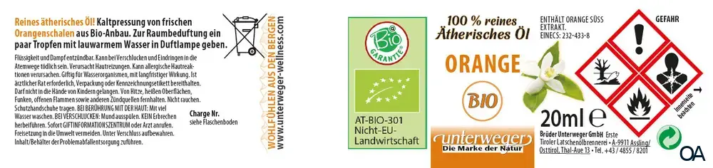 Unterweger Bio Orangenöl