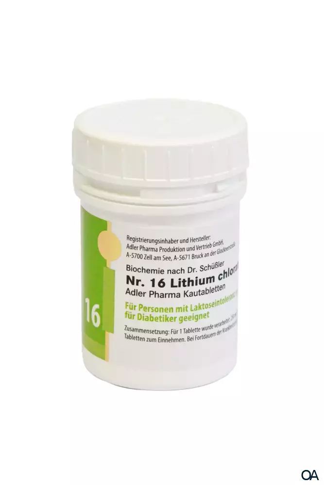 Schüßler Nr. 16 Lithium chloratum D12 LI Schüßler Nr. 16 Lithium chloratum D12 LI