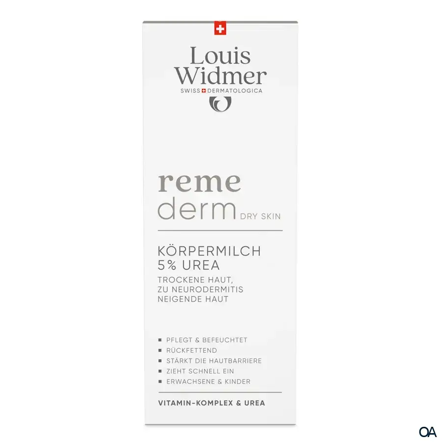 Louis Widmer Remederm Dry Skin Körpermilch 5 % Urea - leicht parfümiert Louis Widmer Remederm Dry Skin Körpermilch 5 % Urea - leicht parfümiert