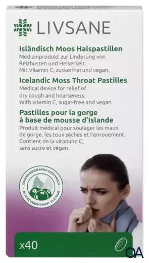 LIVSANE Isländisch Moos Halspastillen
