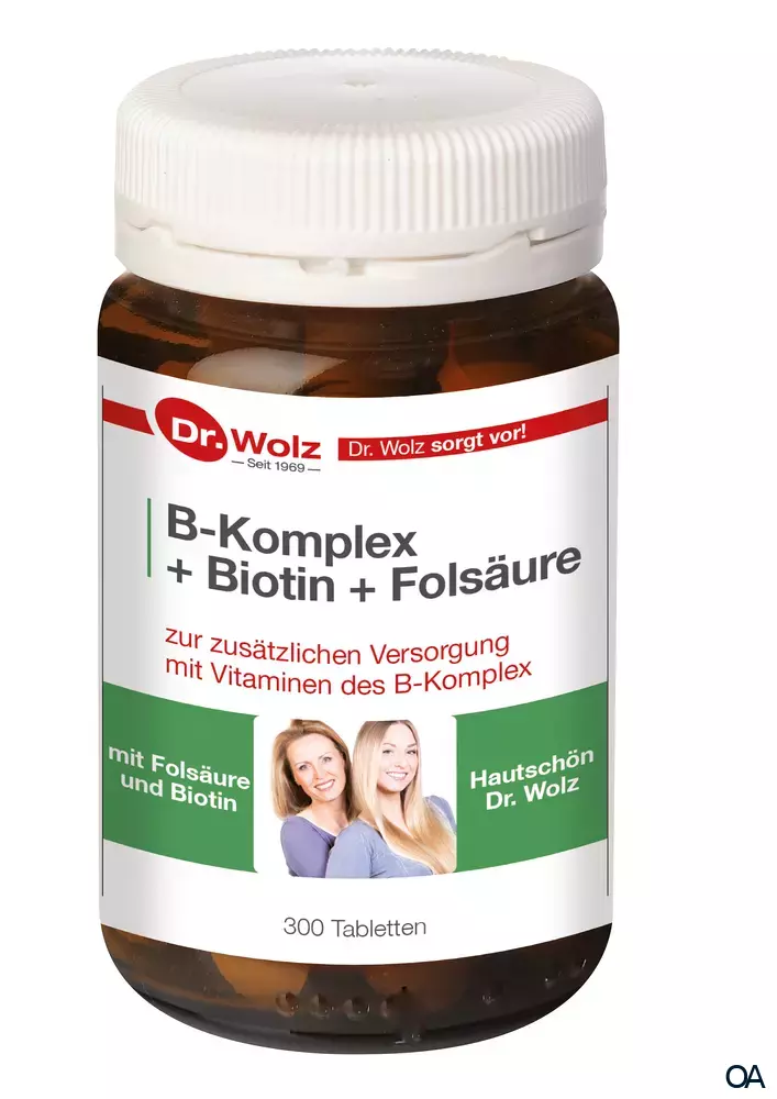 Dr. Wolz B-Komplex + Biotin + Folsäure Hefetabletten Dr. Wolz B-Komplex + Biotin + Folsäure Hefetabletten