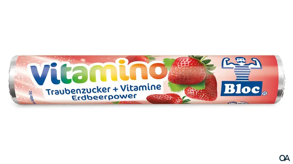 Bloc® Traubenzucker Vitamino Erdbeere Rolle