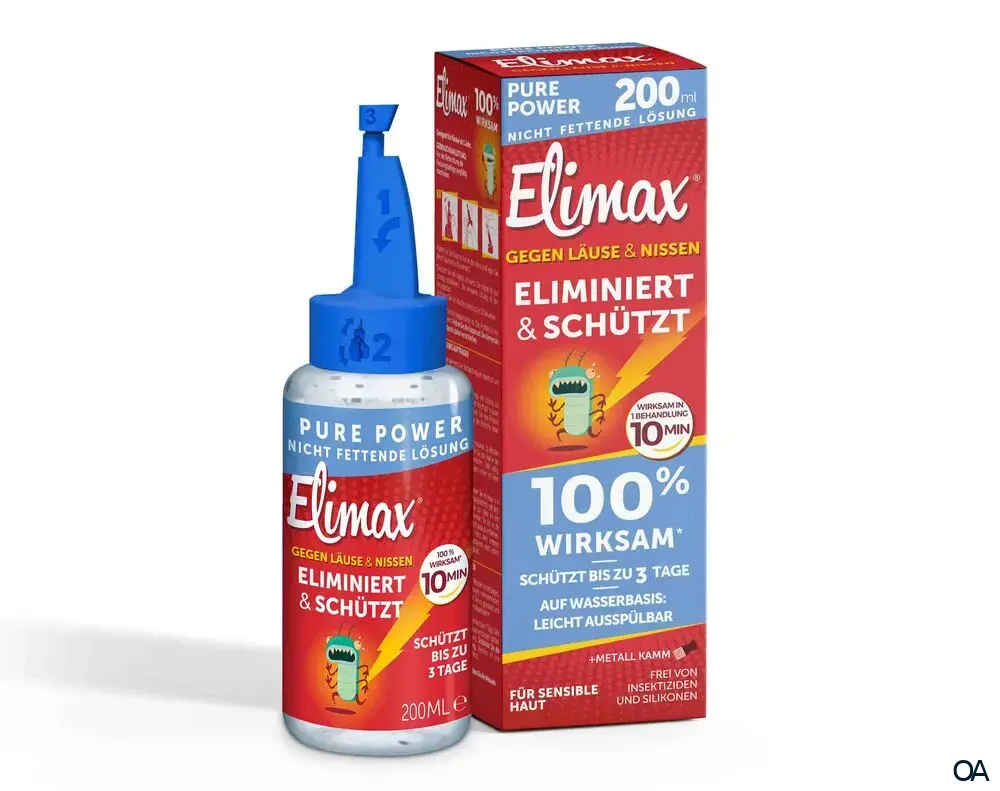 Elimax® Pure Power Lösung gegen Läuse und Nissen Elimax® Pure Power Lösung gegen Läuse und Nissen