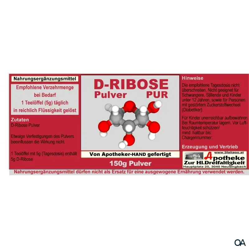 D-Ribose Pulver Pur