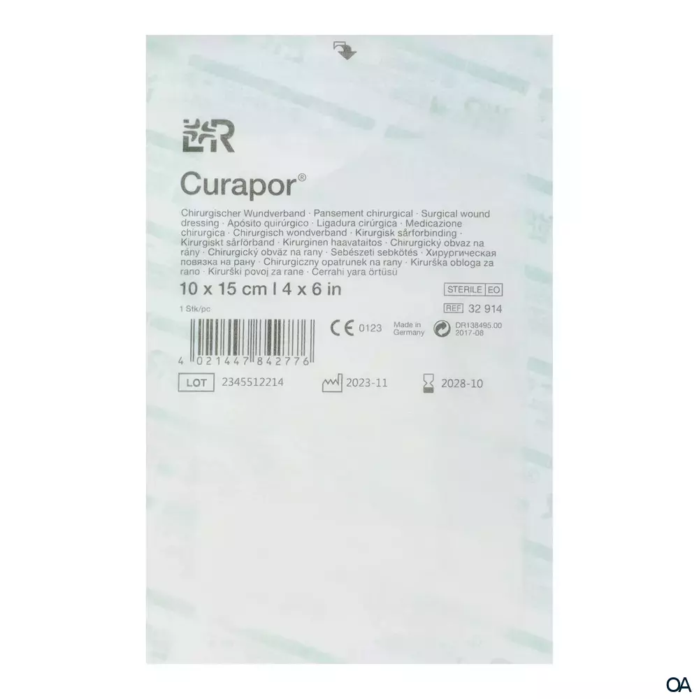 Curapor® Chirurgischer Wundverband steril, 10 x 15 cm Curapor® Chirurgischer Wundverband steril, 10 x 15 cm
