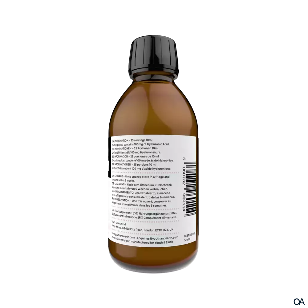 Youth & Earth Liposomale Hyaluronsäure 100 mg flüssig Youth & Earth Liposomale Hyaluronsäure 100 mg flüssig