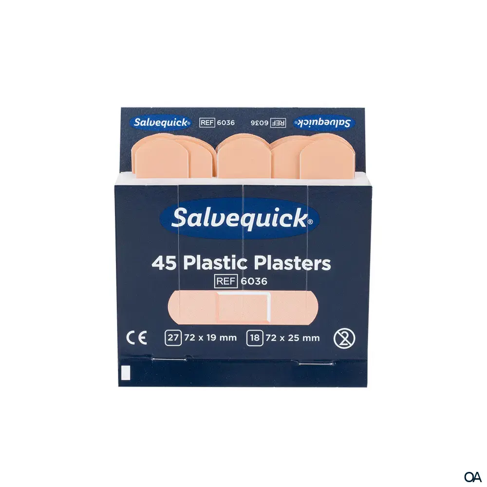 Salvequick® Plastic Pflaster Strips Refill REF 6036 - 2 Größen Salvequick® Plastic Pflaster Strips Refill REF 6036 - 2 Größen