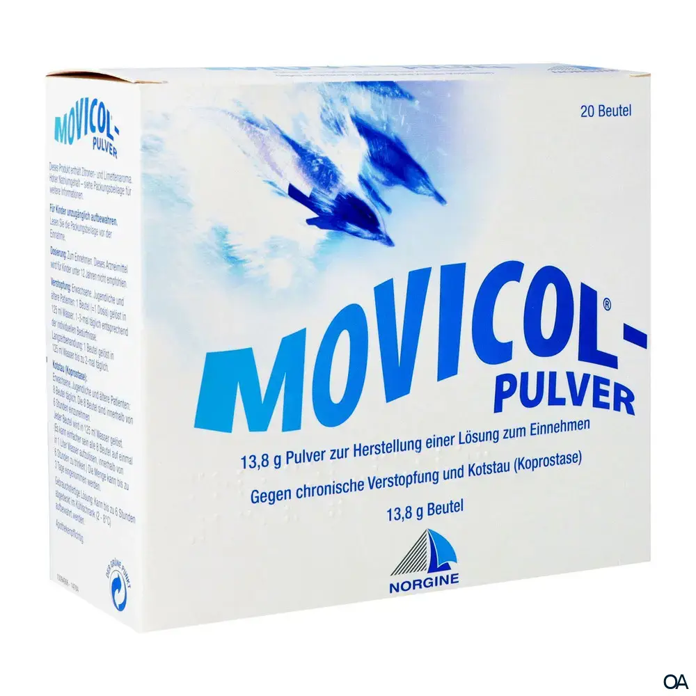 MOVICOL® Pulver 13,8 g Pulver zur Herstellung einer Lösung zum Einnehmen MOVICOL® Pulver 13,8 g Pulver zur Herstellung einer Lösung zum Einnehmen