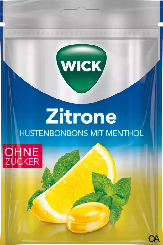 Wick Zitrone Hustenbonbons mit Menthol