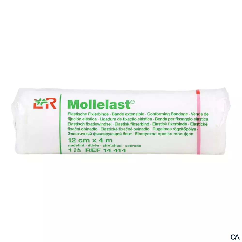Mollelast® Elastische Fixierbinde, einzeln eingesiegelt, 12 cm x 4 m