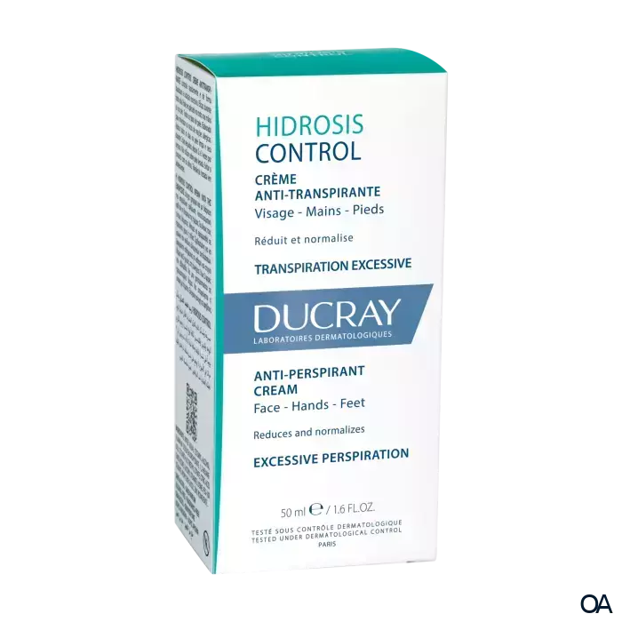 Ducray Hidrosis Control Creme Anti-Transpirant für Gesicht, Hände und Füße