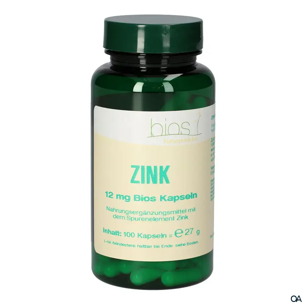 Bios Zink 12 mg Kapseln Bios Zink 12 mg Kapseln