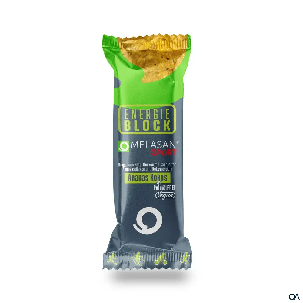 Melasan Sport High Energieblock Marille 65 g Melasan Sport High Energieblock Marille 65 g